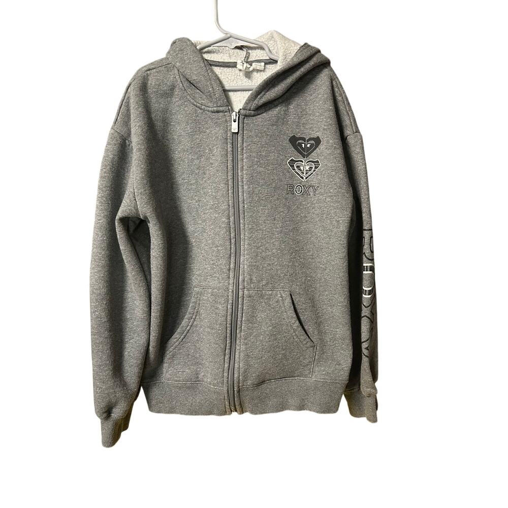 Youth preteen teen girls 12/14 Roxy zip up hoodie y2k brand